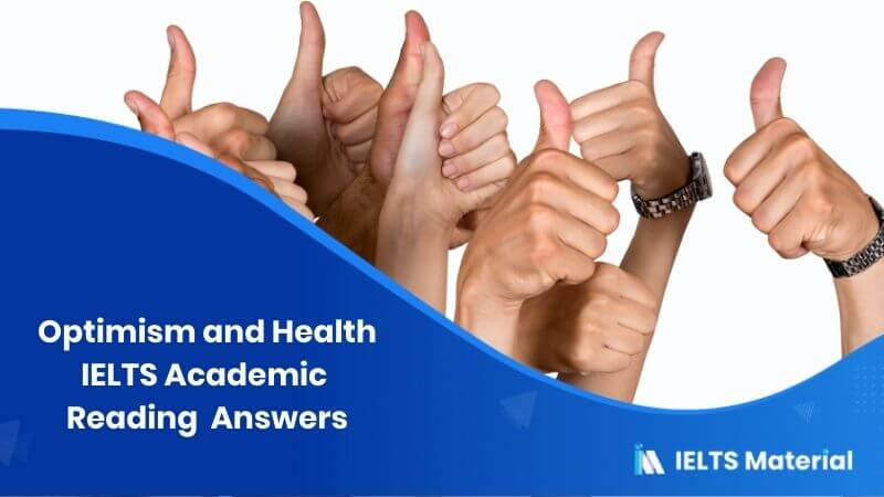 IELTS Academic Reading ‘Optimism and Health’ Answers