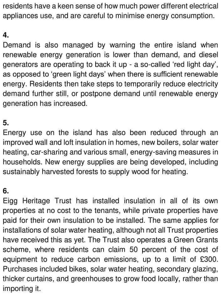 IELTS Academic Reading ‘Reducing electricity consumption on the Isle of Eigg’ Answers - 0002