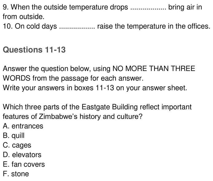 IELTS Academic Reading ‘Sustainable architecture - lessons from the ant’ Answers - 0006