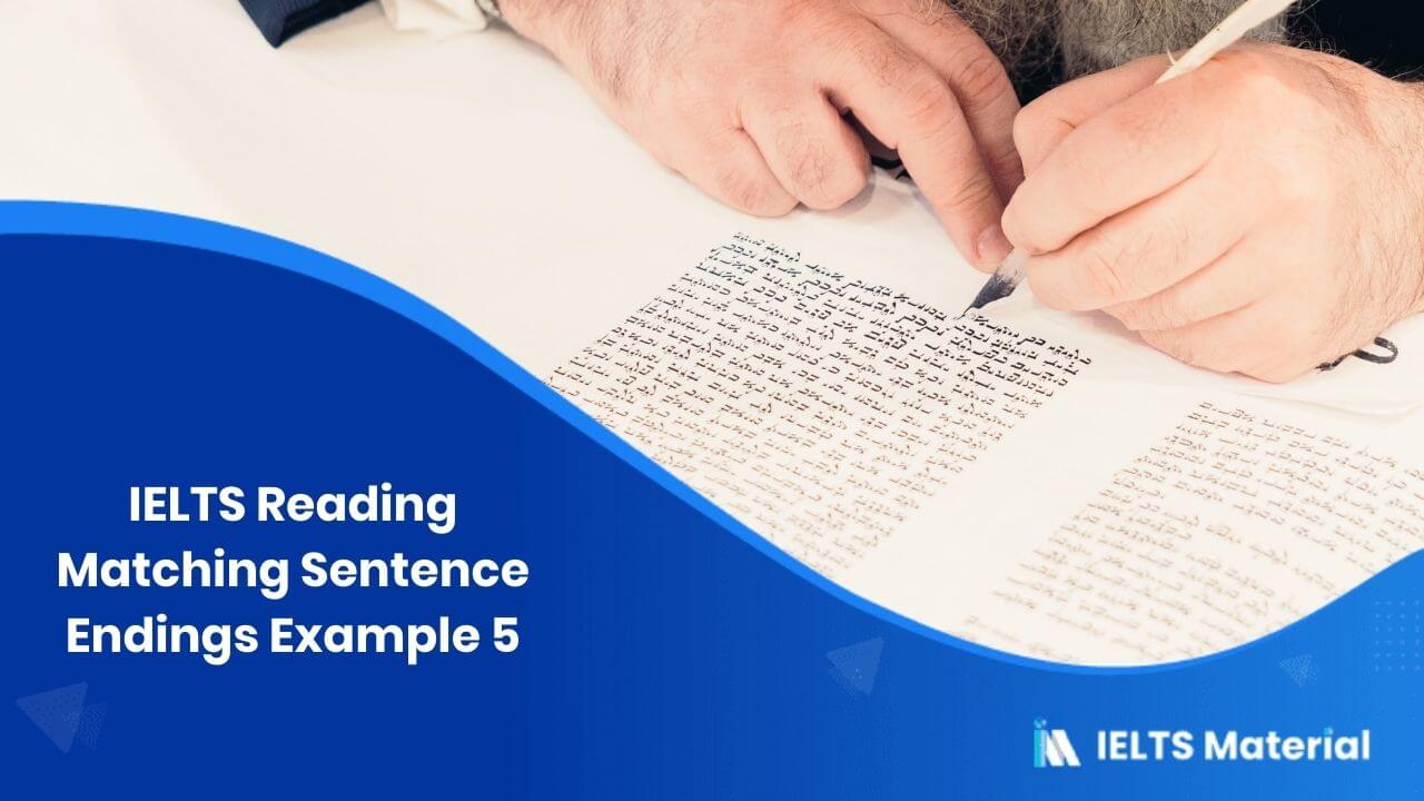 IELTS Reading Matching Sentence Endings Example 5