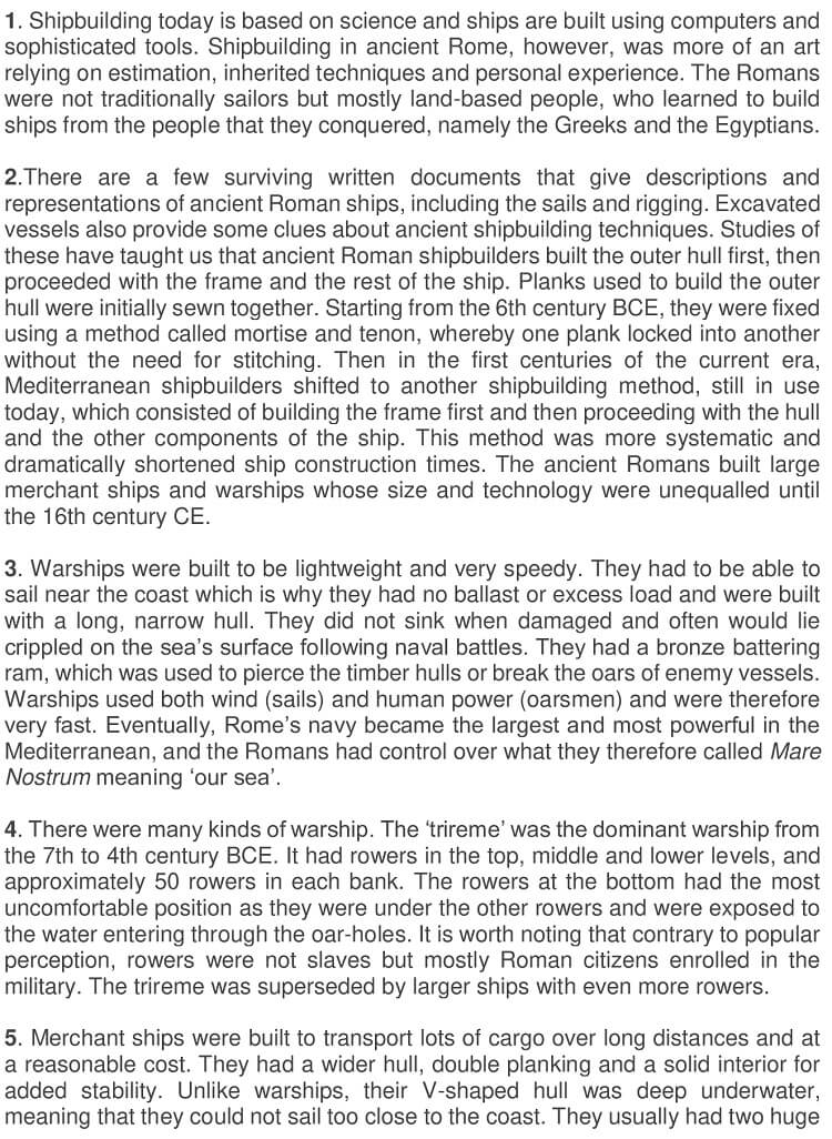 roman shipbuilding and navigation