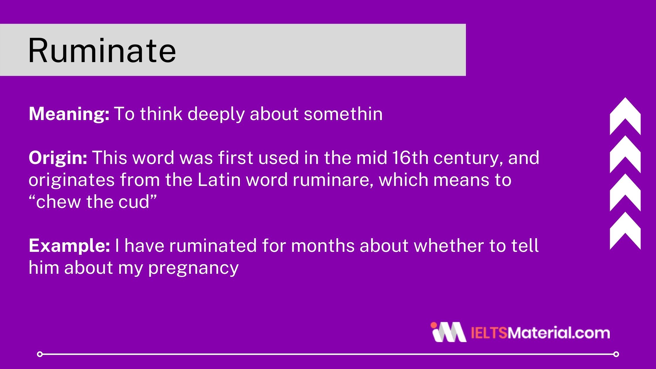 Word – Ruminate